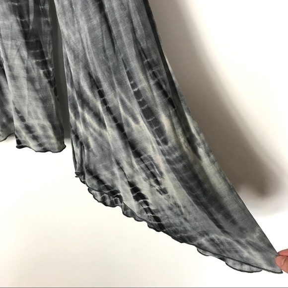 Free People Ashbury Gray Tie Dye Shirt Top Medium - Picture 2 of 6